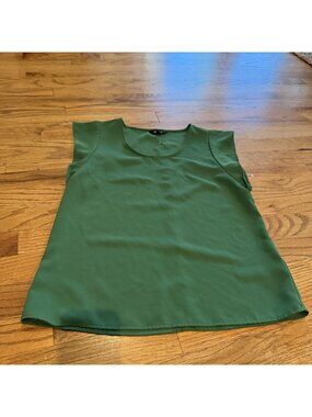 EXPRESS WOMENS GREEN BLOUSE SIZE XS CAPPED SLEEVE
